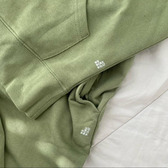 NWT WeWoreWhat sage green SET of hoodie and sweatpants - Picture 3 of 12